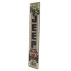 Jeep Vertical Embossed Metal Sign - Vintage Jeep Sign For Garage Or Man Cave
