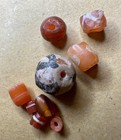 Ancient Etched Carnelian Beads 200bce Bactrian