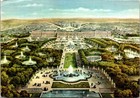 Vintage Continental Postcard Versailles Panorama Artwork France C1970s
