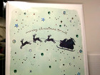 Papyrus 3d Santa   Sleigh Christmas Card Lot Of 3 Foil Gems Sequins Hard To Find