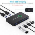 Usb 3 0 Switch Selector Kvm Switcher For 2 Pc Sharing 4 Usb Devices