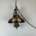 Coppertone Hanging Swag Lamp  Light  3 -way Switch Mid Century Modern Vintage