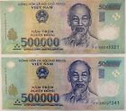 One Million Vietnamese Dong - 2 X 500k Vnd - Authentic Polymer Notes