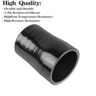 Id 1 75  To 2  Silicone Reducer Coupler Hose  3  Length Id  1 75  To 2  Black