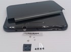 New Nintendo 3ds Xl Ll Black gray Outside Shells Front rear rubbers screws label