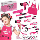 17pcs Girls Beauty Salon Set Make Up Kit For Kid Pretend Play Toy Cosplay For Pa