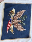 Vintage Needlepoint Eagle 1776 Americana Patriotic Liberty 13 X 18