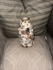Handmade hand Decorated Shell Vase 4   x8    Home Decor  Beach Decor