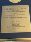 Prentice E Sanders Police Chief San Francisco Police Department Award From Dea 