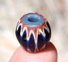 Antique Venetian Italian Four Layer Chevron Drawn Cane Star Bead  African Trade 
