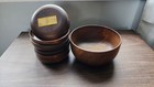 1960s Hand-turned 7-piece Wooden Salad Bowl Set Made By Woodbury   s Woodware Inc 