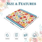 Turquoise Dish Drying Mat 16x18 Inch  Absorbent 18 l X 16 w  Colorful Floral