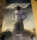 F1 Original Double Sided Ds 27x40 Movie Poster Brad Pitt Bardem Formula One Set