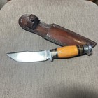 Exellent    Simmons Hardware Usa Knife  Butterscotch Bakelite  Orig  Sheath