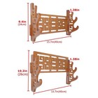 Fclieng 3 Tier Bamboo Sword Holder Wall Mount Display Stand Samurai Sword Rac   