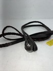 New Silver Fox Brown Genuine Leather Red Braided English 60    Reins  20-8578 Y-22