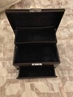 Padded Vinyl  faux Leather  3-compartment Sewing Kit With Felt-lined Drawers