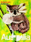 Australia American Airlines Vintage 1971 Travel Poster Wall Art Print