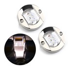 2pcs 12v 316 Stainless Marine Blue Underwater Light Boat 6 Led 2 2w Power Bright