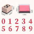 10 Pcs Number Stamps Set  Wooden Number Rubber Stamps 0-9 With 2 Colors Stamp   
