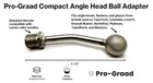 Pro-graad Compact Angle Head Ball Adapter     Fits Tapetech  Columbia  Level 5    