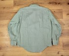 Men s Vtg 70s Nos Green Striped Dress Shirt Sz Large 16 1970s
