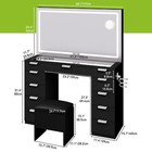 Vanity Table Set 11 Drawers Table Makeup  Dressing With Led Lighted Mirror 