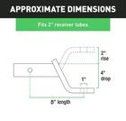 Trailer Hitch Ball Mount Fits 2  Receiver 6000 Lb 1  Hole 4  Drop 2  Rise Class3