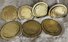 Vintage San Diego Zoo Ca Souvenir Metal Tin Serving Tray Coasters Set  1980 s