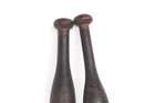 2 Pc Washing Cloth Bat  Wand Vintage Wooden Hand Carved Indian Collectible