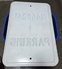 Vintage Diagonal Parking  Road-street Sign  Heavily Embossed 12x18 Super Clean