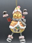 Whimsical Snowman Spring Leg Christmas Tree Ornament Wire Arms Gingerbread 4 25