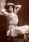 Minnie Baker   Pretty Theater Actress   Flirtatious Pose   Rppc