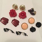 Lot Of 7 Vintage - Modern Costume Jewelry Earrings Clip On Screw On Variety