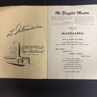 Ziegfeld Theatre Program Playbill Sept 20  1948 - Magdalena - John Raitt