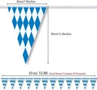 Oktoberfest Bavarian Check Flag  131 Feet  4 Packs  Blue   White  Blue white 