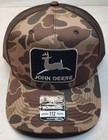 John Deere Black Patch Richardson 112 Trucker Hat Snapback Bark Duck Camo brown