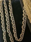 23  Yards Nos Antique French Gold Metallic Scalloped Lace Trim Yardage  Edging