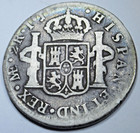 1802 Spanish Peru Silver 2 Reales Genuine Antique 1800 s Colonial Pirate Coin