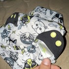 Bumgenius Cat Print Reusable Snap Baby Diaper Cover White Black Yellow Blue
