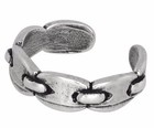 Sterling Silver  925 Link Toe Ring  Adjustable Size  Oxidized   Made In Usa