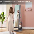 360   Swivel Jewelry Cabinet Jewelry Organizer Full Length Mirror With Lock