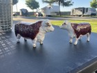 Rare Vtg Porcelain Hereford Bulls Japan