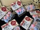 Vintage Lot Plastic Tiny Miniature Baby Shower Cake Toppers Blue   Pink Rattles