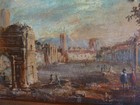 Antique Painting Table 20th Century Style 18th Character Ruin