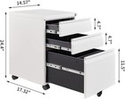 3 Drawer File Cabinet With Lock office Rolling Filing Cabinet Storage Under Desk