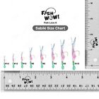 10pks Size 2 Fish Wow    Premium Glow Sabiki Bait Rig Fish Skin Lure Gold 6 Hooks