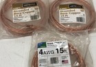 3 Pack Cerrowire 15ft 4 Gauge Stranded Bare Copper Grounding Wire Indoor outdoor
