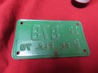 1970 Florida Motorcycle License Plate Green brevard Co  original nice    lp4 18 26