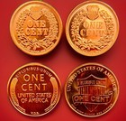 Pennies  4 Rounds 4 Oz 999 Fine Copper Total 1 Eagle 1 Indian 1 Wheat 1 Lincoln